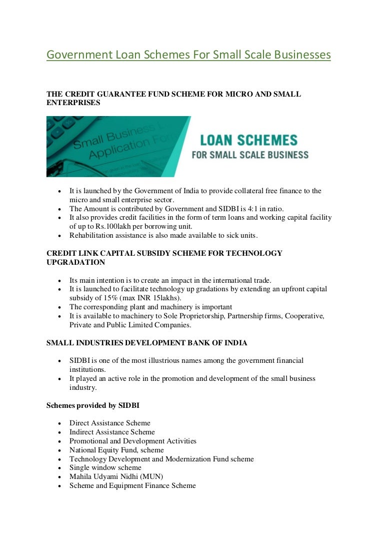 Loan for small business development Loan for small business development
